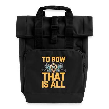 L’aviron aquatique à l’aviron qui est tout aime les sports nautiques - Sac à dos Roll Top à deux anses - noir - Devant