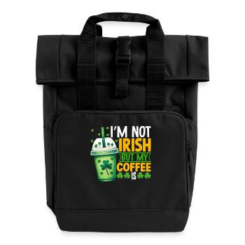 Je ne suis pas irlandais mais mon café l’est - Sac à dos Roll Top à deux anses - noir - Devant