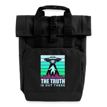 OVNI Bigfoot Yeti Sasquatch - Sac à dos Roll Top à deux anses - noir - Devant