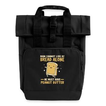 Pâte d’arachide - Sac à dos Roll Top à deux anses - noir - Devant