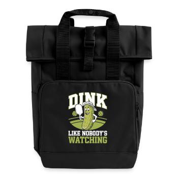 Pickleball Concombre Dinkball Dink Dinking Cadeau - Sac à dos Roll Top à deux anses - noir - Devant