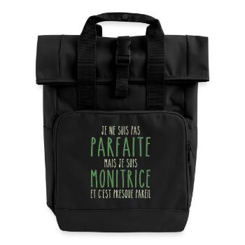 Pas parfaite mais je suis Monitrice - Sac à dos Roll Top à deux anses - noir - Devant
