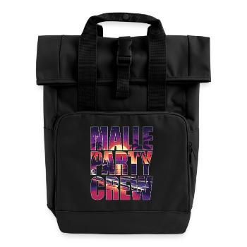 Malle Party Crew Mallorca Urlaub - Rolltop Rucksack mit zwei Griffen - Schwarz - Vorne