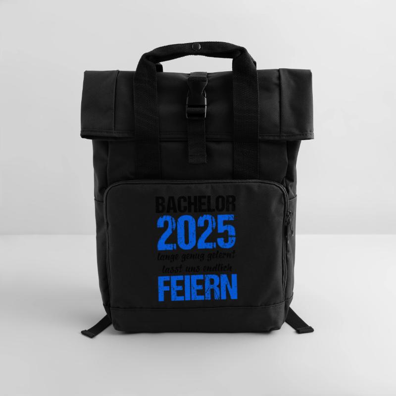 Bachelor 2025 Learned Enough Gift Student Uni Roll Top Backpack with Two Handles