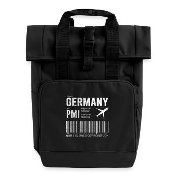 Flight ticket Palma - Roll Top Backpack with Two Handles - black - Front