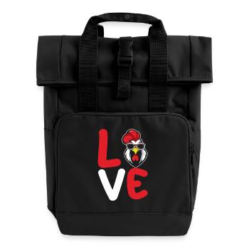 Poulet Coq - Sac à dos Roll Top à deux anses - noir - Devant