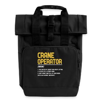 Définition de grutier - Sac à dos Roll Top à deux anses - noir - Devant