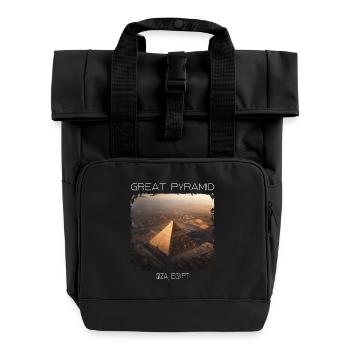 Große Pyramide - Rolltop Rucksack mit zwei Griffen - Schwarz - Vorne
