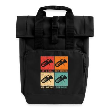 Euphonium – Kein Tuba, Kein Posaune - Rolltop Rucksack mit zwei Griffen - Schwarz - Vorne