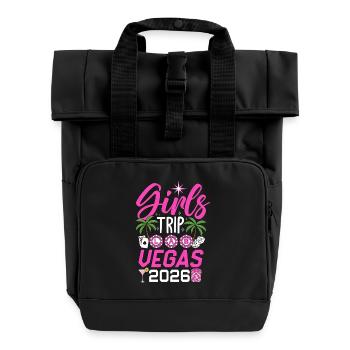 Girls Trip Las Vegas 2026 - Roll Top Backpack with Two Handles - black - Front