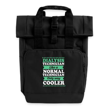 Dialyse-Techniker - Rolltop Rucksack mit zwei Griffen - Schwarz - Vorne