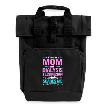Dialyse-Techniker - Rolltop Rucksack mit zwei Griffen - Schwarz - Vorne