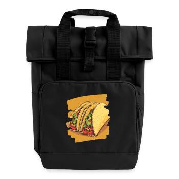 Taco - Rolltop Rucksack mit zwei Griffen - Schwarz - Vorne