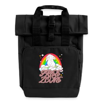 No Easter free zone - Roll Top Backpack with Two Handles - black - Front