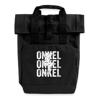 Fechter Onkel Fechten - Rolltop Rucksack mit zwei Griffen - Schwarz - Vorne