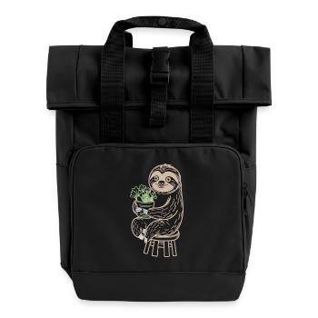 Cozy Sloth Délice végétarien végétalien - Sac à dos Roll Top à deux anses - noir - Devant