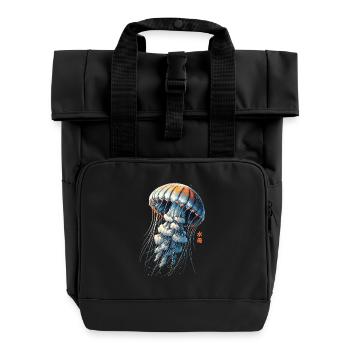 Méduse rétro vintage méduse esthétique japonaise - Sac à dos Roll Top à deux anses - noir - Devant