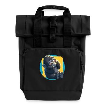 Berggorillas Berggorilla - Rolltop Rucksack mit zwei Griffen - Schwarz - Vorne