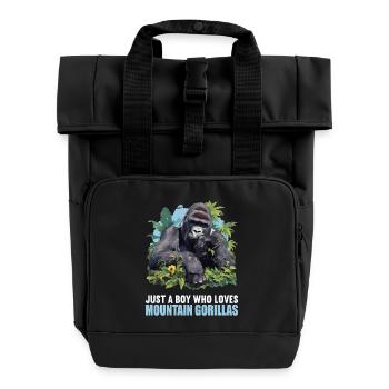 Berggorillas Berggorilla - Rolltop Rucksack mit zwei Griffen - Schwarz - Vorne