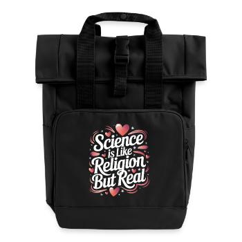 Atheismus Atheist Anti-Religion Agnostiker - Rolltop Rucksack mit zwei Griffen - Schwarz - Vorne