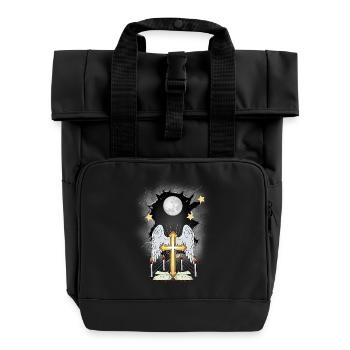 Kirche Kreuz Kreuze Kruzifix - Rolltop Rucksack mit zwei Griffen - Schwarz - Vorne