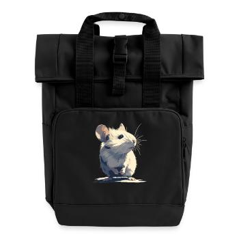 Mice Mouse - Roll Top Backpack with Two Handles - black - Front