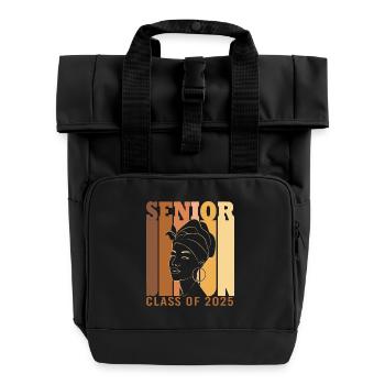 Class of 2025 - Roll Top Backpack with Two Handles - black - Front