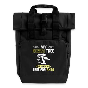 Bonsai Tree - Rolltop Rucksack mit zwei Griffen - Schwarz - Vorne