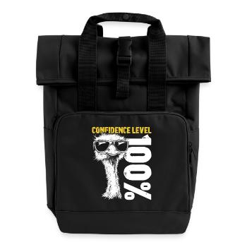Autruche oiseau lunettes de soleil Confident Gift - Sac à dos Roll Top à deux anses - noir - Devant