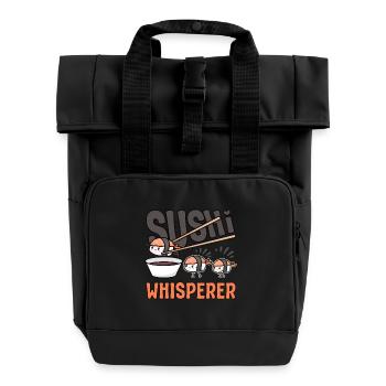 Japanese Food Lover Sushi Whisperer Sushi - Rolltop Rucksack mit zwei Griffen - Schwarz - Vorne