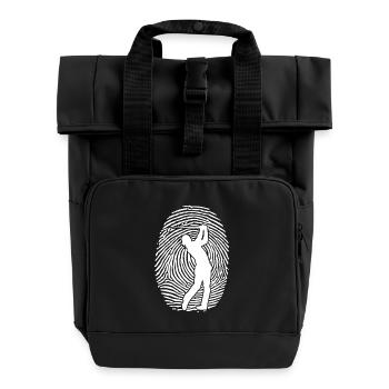 Golfspieler Golf - Rolltop Rucksack mit zwei Griffen - Schwarz - Vorne