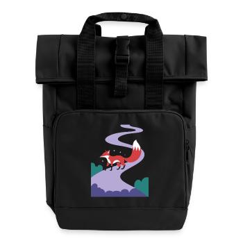 Renard sur le chemin magique de l’évasion fantastique - Sac à dos Roll Top à deux anses - noir - Devant