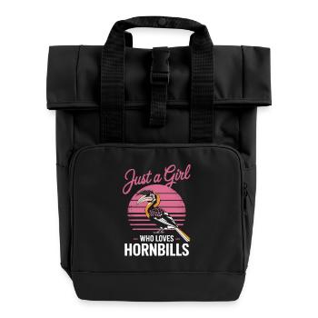Nashornvogel - Rolltop Rucksack mit zwei Griffen - Schwarz - Vorne