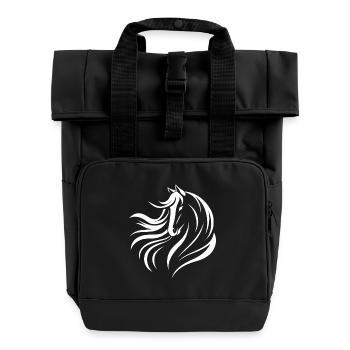 Chevaux Disant Sports Equestres Drôle Cheval Cadeau - Sac à dos Roll Top à deux anses - noir - Devant