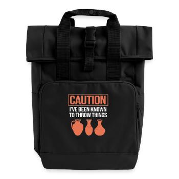 Töpferei - Rolltop Rucksack mit zwei Griffen - Schwarz - Vorne