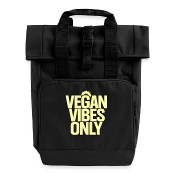 Vegan Vibes Only : Inspirer la vie végétalienne - Sac à dos Roll Top à deux anses - noir - Devant