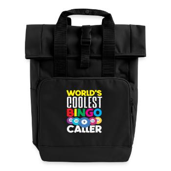 Bingo Player Coolest Caller Worldwide - Roll Top Backpack with Two Handles - black - Front