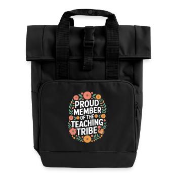 Fier membre de la tribu des enseignants - Sac à dos Roll Top à deux anses - noir - Devant