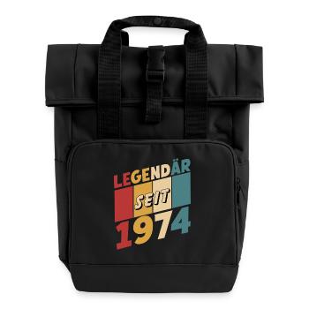 Légendaire depuis 1974 Oh mon dieu comme c’est drôle - Sac à dos Roll Top à deux anses - noir - Devant