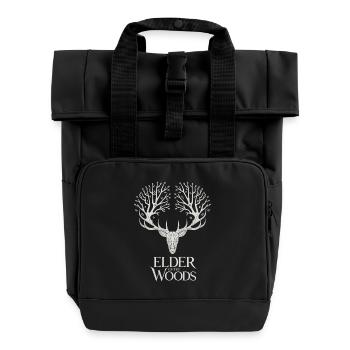Elder Of The Woods Deer Spirit Forest - Roll Top Backpack with Two Handles - black - Front