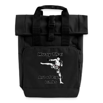 Muay Thai Art of Eight Limmbs - Rolltop Rucksack mit zwei Griffen - Schwarz - Vorne