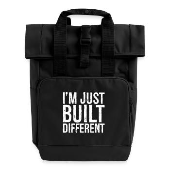 Je suis juste construit différemment - Sac à dos Roll Top à deux anses - noir - Devant