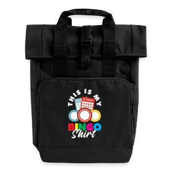 Dies Ist Mein Bingo Oberteil - Rolltop Rucksack mit zwei Griffen - Schwarz - Vorne