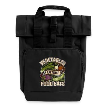 Vegetables Are What Food Eats 11 - Rolltop Rucksack mit zwei Griffen - Schwarz - Vorne