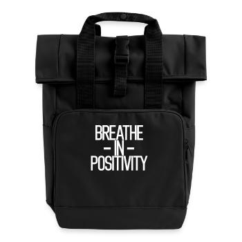 Respirer la positivité : une inspiration spirituelle - Sac à dos Roll Top à deux anses - noir - Devant