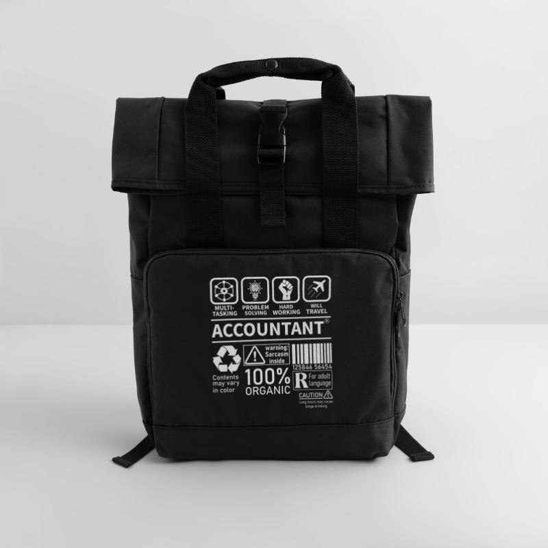 Multi Tasking Problem Solving Hard Working Travel Rolltop Rucksack mit zwei Griffen