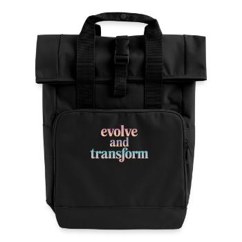 Evolve And Transform Inspirierende Spiritualität - Rolltop Rucksack mit zwei Griffen - Schwarz - Vorne