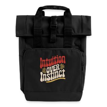 L’intuition plutôt que l’instinct Inspirant - Sac à dos Roll Top à deux anses - noir - Devant