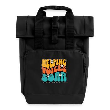 Speech Therapy Helping Voices Soar Physiotherapist - Roll Top Backpack with Two Handles - black - Front