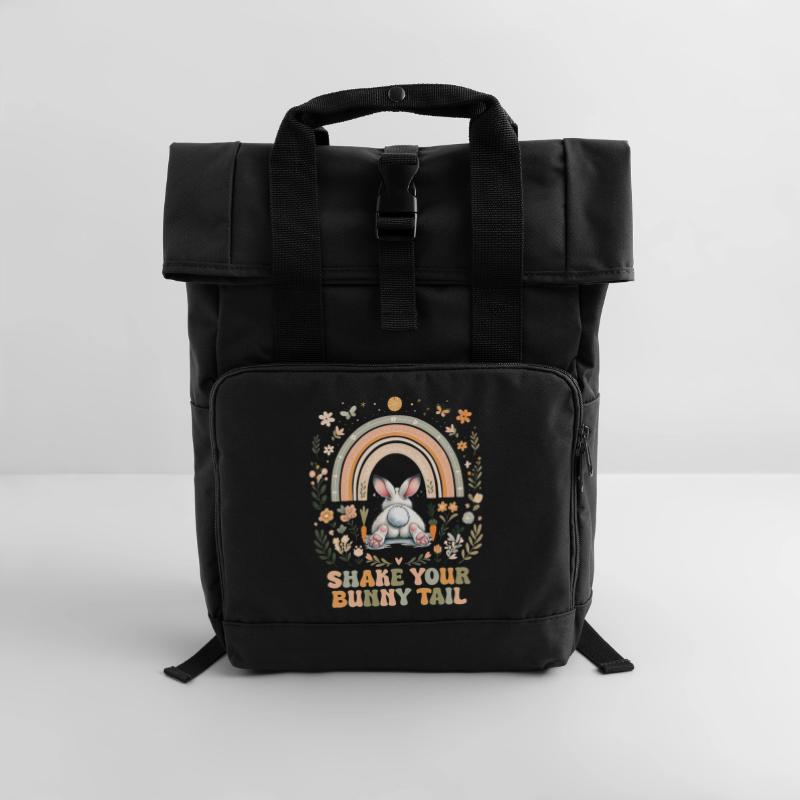 Easter Easter Bunny Easter Eve Easter Sunday Easter Egg Spring Roll Top Backpack with Two Handles